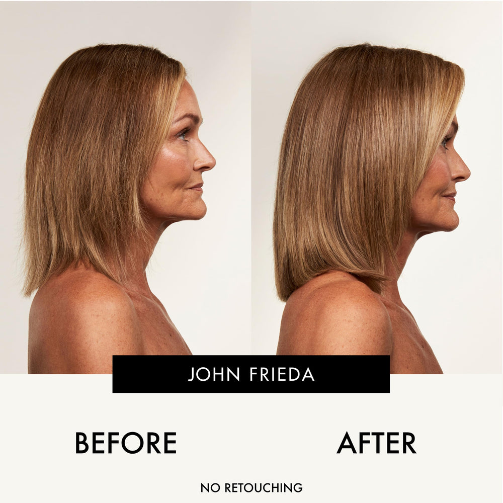 John Frieda ULTRAfiller+ aplicación en cabello mojado facilita distribución uniforme