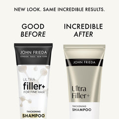 John Frieda ULTRAfiller+ etiqueta destacada comunica calidad para cuidado capilar
