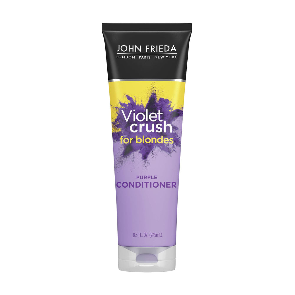 John Frieda Violet Crush Condicionador botella: hidratación profunda para rubios.