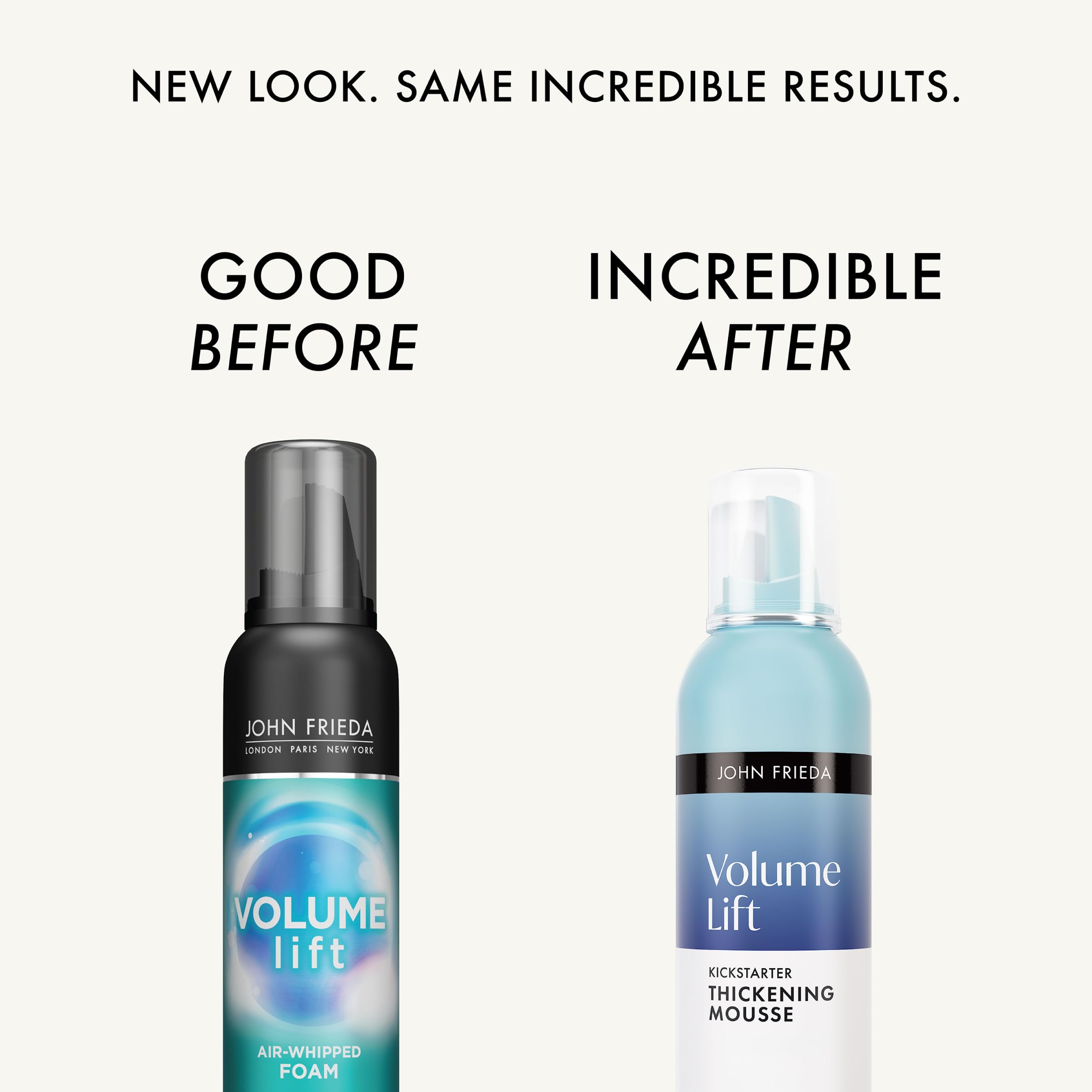 Volume Lift de John Frieda, espumosa textura ligera que da cuerpo suave.