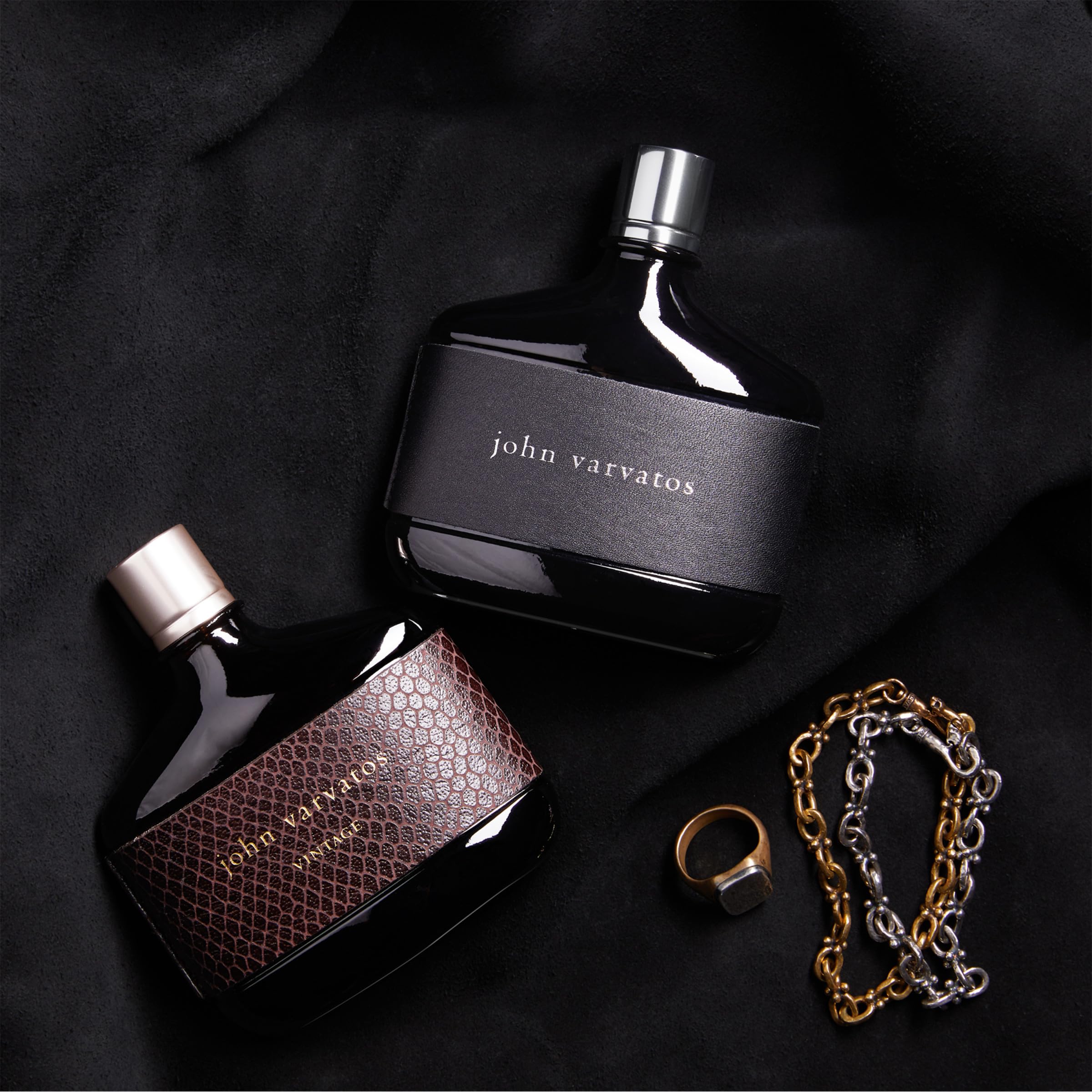 John Varvatos Vintage bottle on a wooden surface, ideal for daily wear.