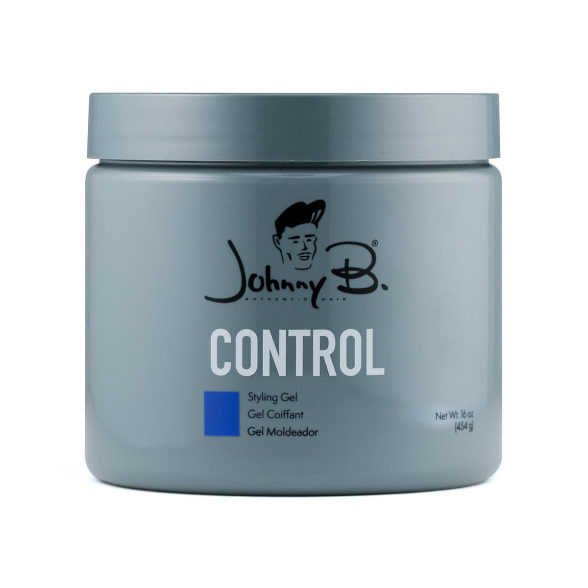 JOHNNY B. Control gel frasco: sostén fuerte para todo tipo de cabello.