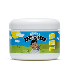 JOHNNY B. Juniors gel para niños, jarra 8 oz, fijación media sin escamas para peinados duraderos.
