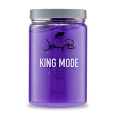 Johnny B. King Mode gel bottle closeup showing thick hold for styling.