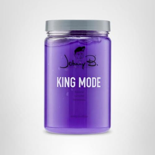 Store counter-top display of JOHNNY B King Mode Gel in premium packaging.