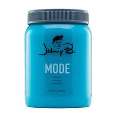 JOHNNY B. Mode gel bottle front view highlighting non-alcoholic formula for strong hold