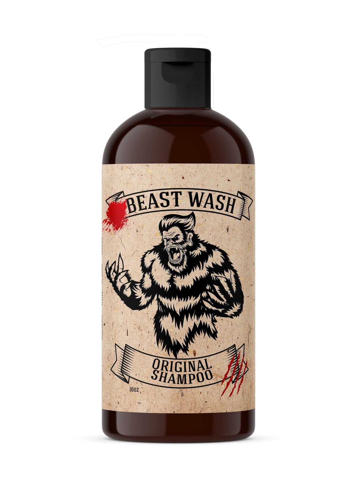 Johnny Slicks Shampoo bottle close-up highlighting rugged packaging for daily use