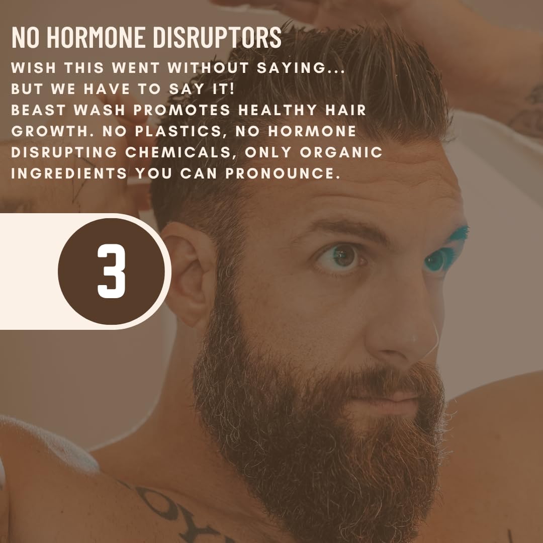 Castor oil droplets on Johnny Slicks Shampoo for scalp moisture