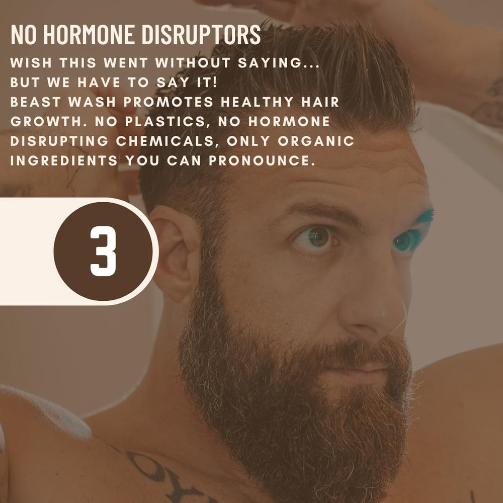 Castor oil droplets on Johnny Slicks Shampoo for scalp moisture
