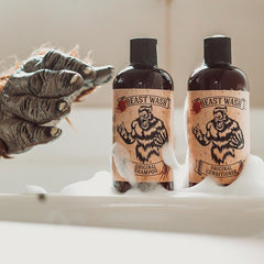 Johnnys Slicks Shampoo lather close-up showing thorough cleansing