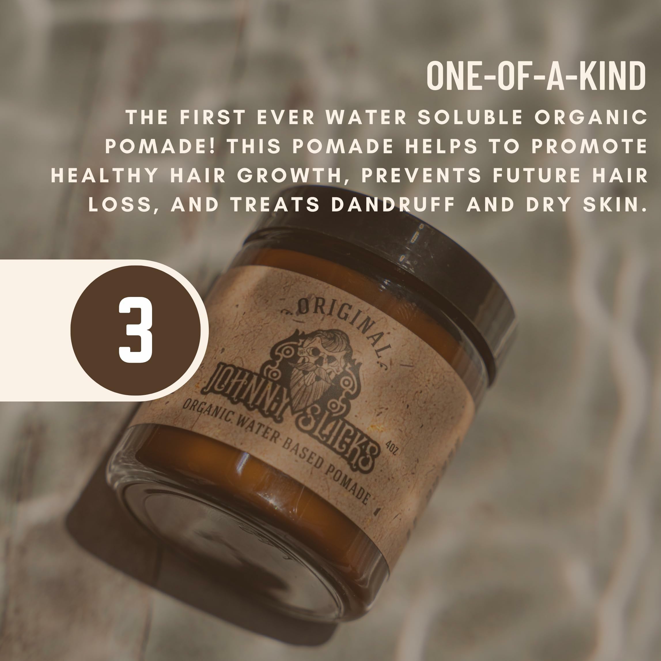 Ingredients spotlight with tea tree and argan oils in Johnny Slicks pomade