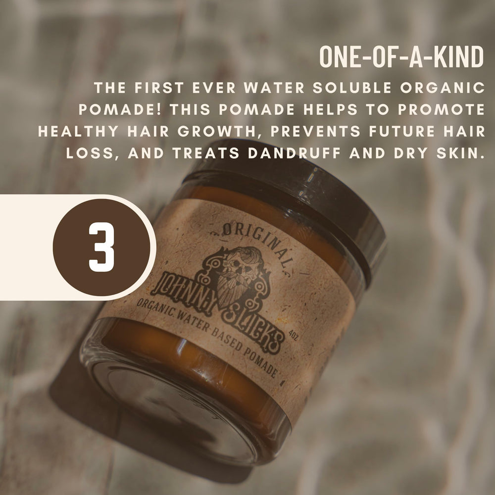 Ingredients spotlight with tea tree and argan oils in Johnny Slicks pomade