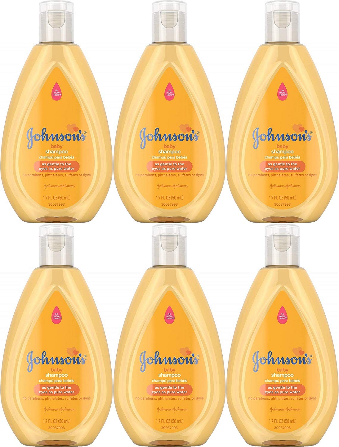 Johnson's Baby Champú viaje, botella 1.7 oz, limpieza suave para cabello delicado del bebé