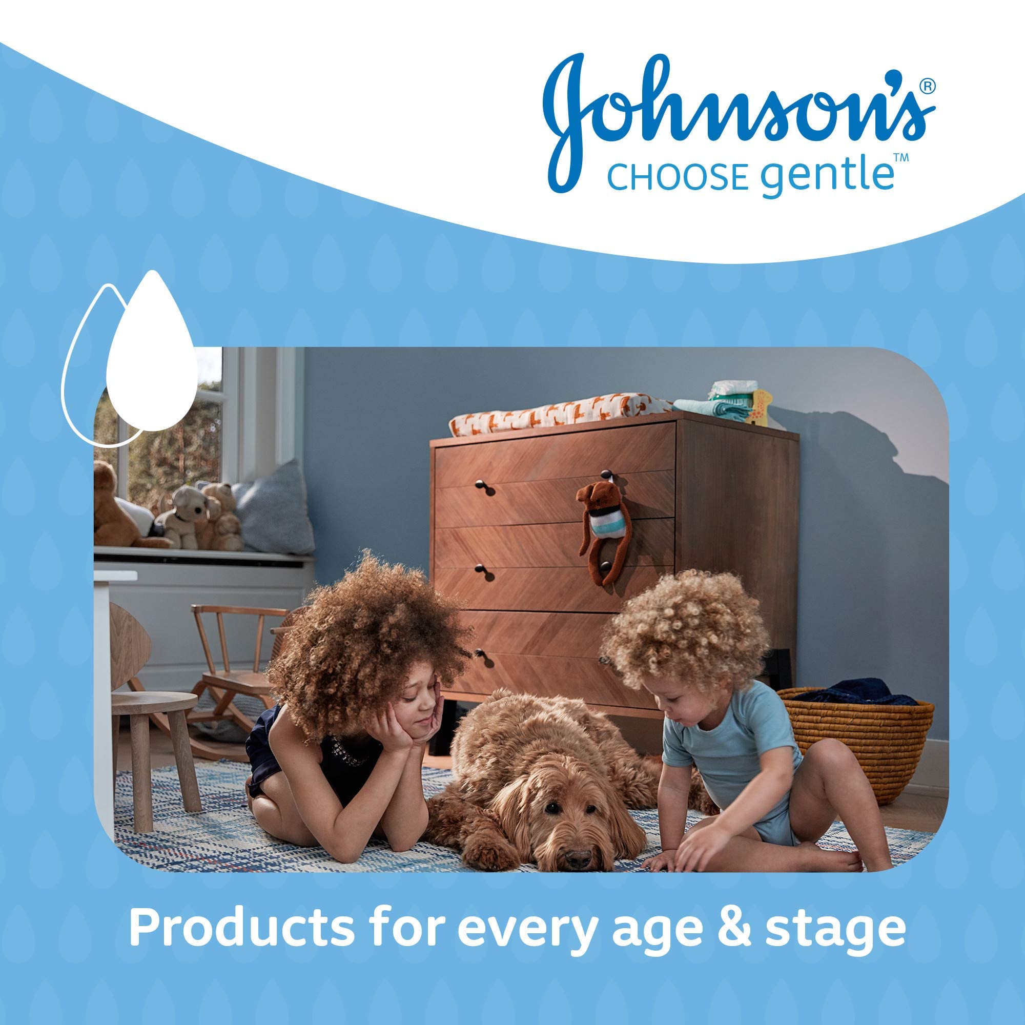 Johnson's Baby Cotton Buds drum packaging 200-count close-up.