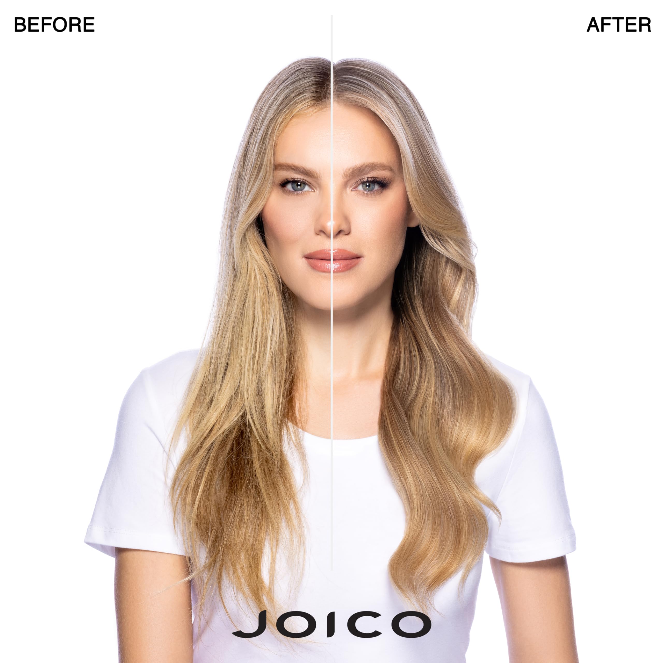 Joico Blonde Life acondicionador: textura cremosa facilita peinado y control.