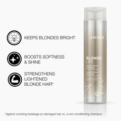 Joico Blonde Life kit duo: estuche con champú y acondicionador para rubios brillantes.