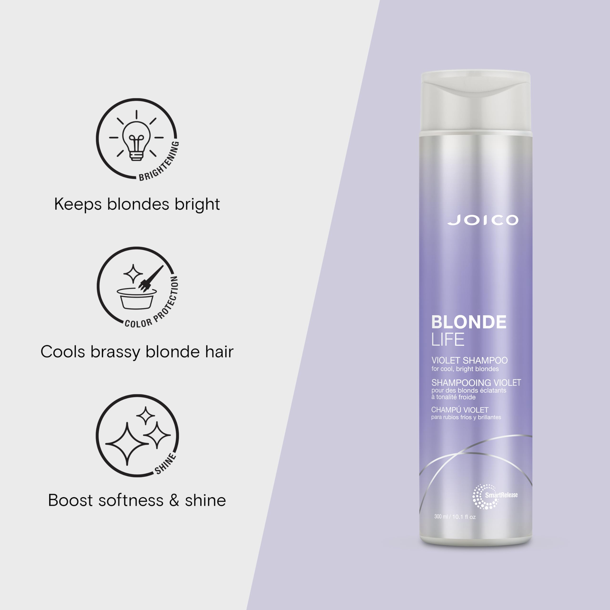 Joico Blonde Life Violet Shampoo pump for easy dispensing during routine washes