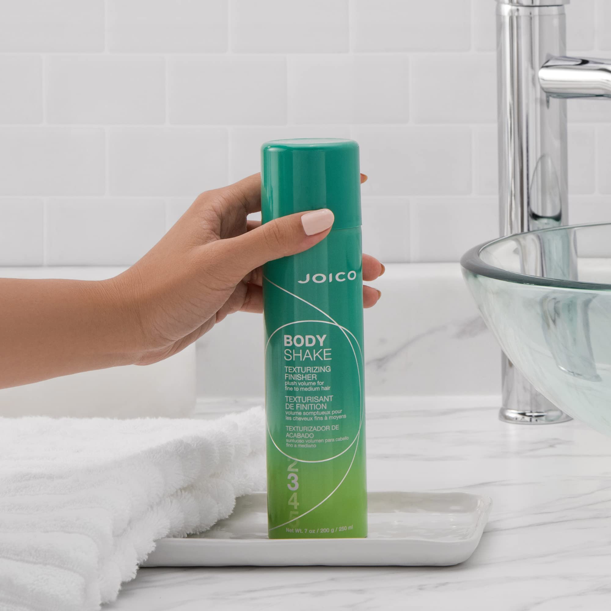Joico Body Shake bottle and cap design for easy grip.