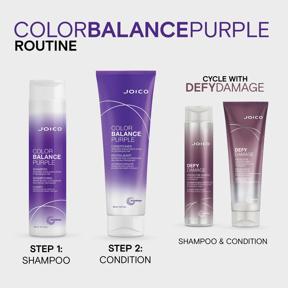 Joico Color Balance Purple Conditioner green tea rosehip ingredients support color longevity