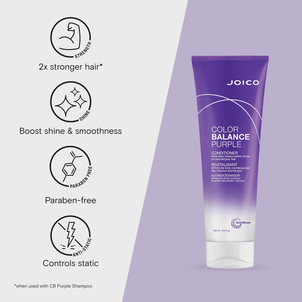 Joico Color Balance Purple Conditioner pump-top eases application while conditioning