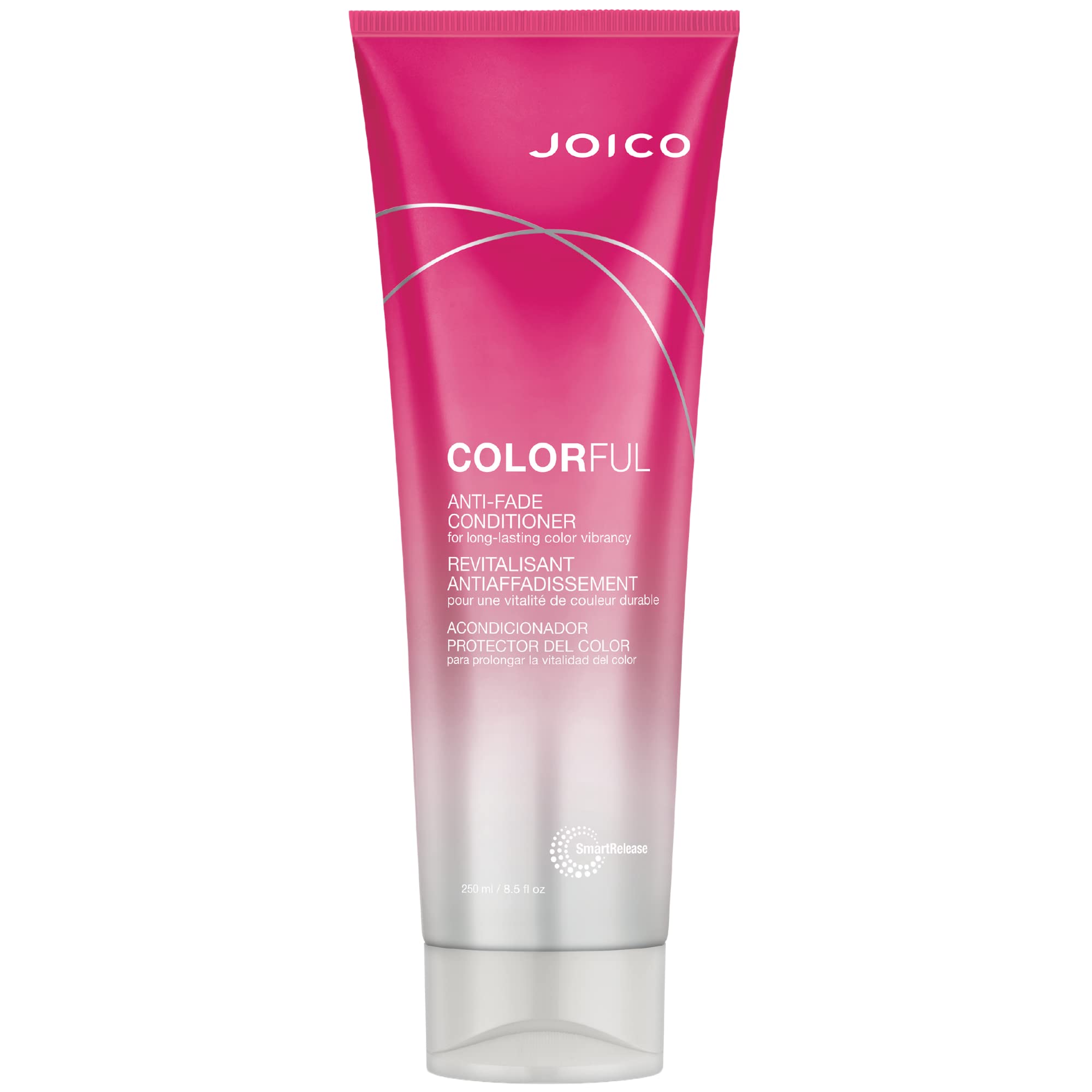 Joico Colorful Anti-Fade Conditioner bottle boosts color protection.