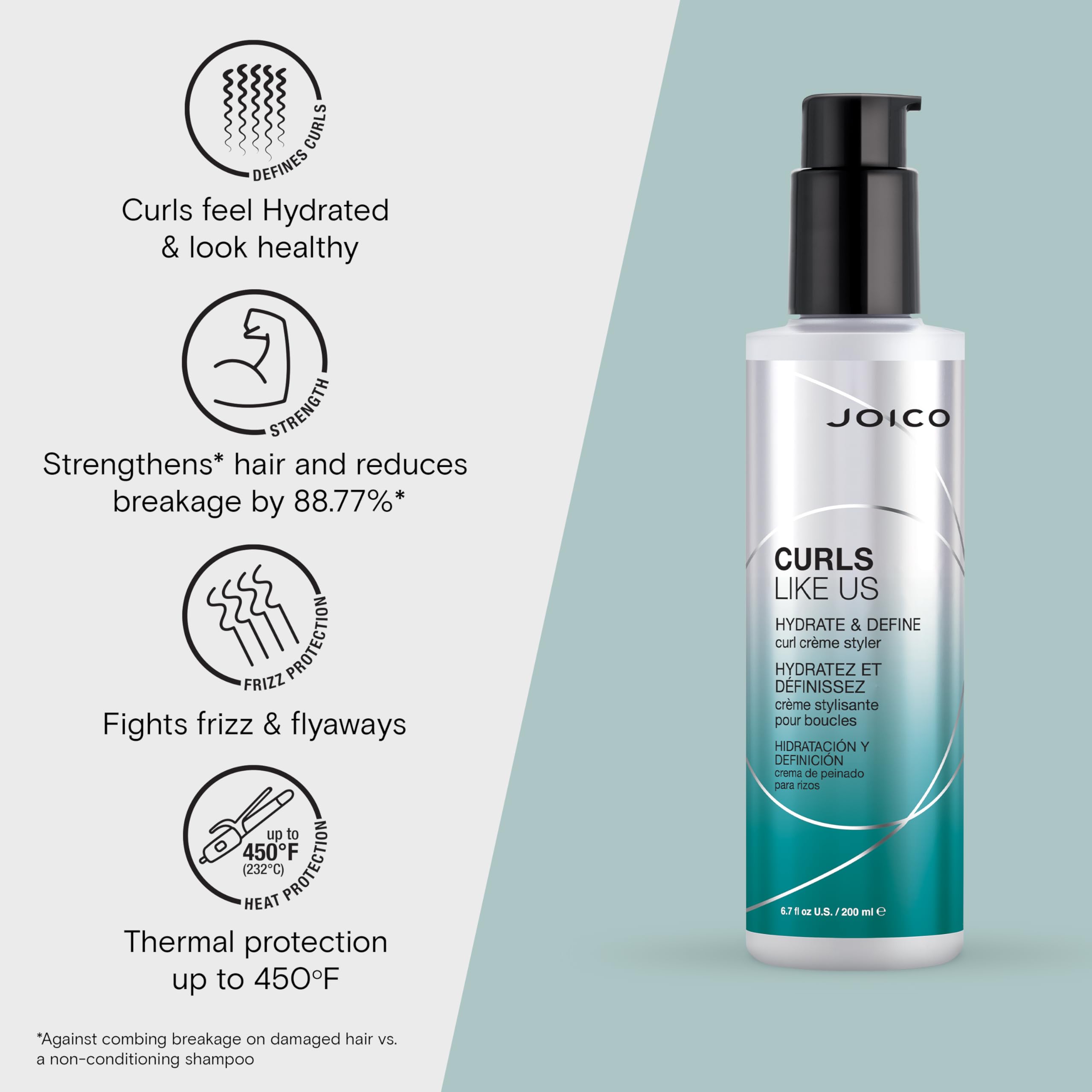 Cream texture swatch shows rich, smooth cream for even curl coating.