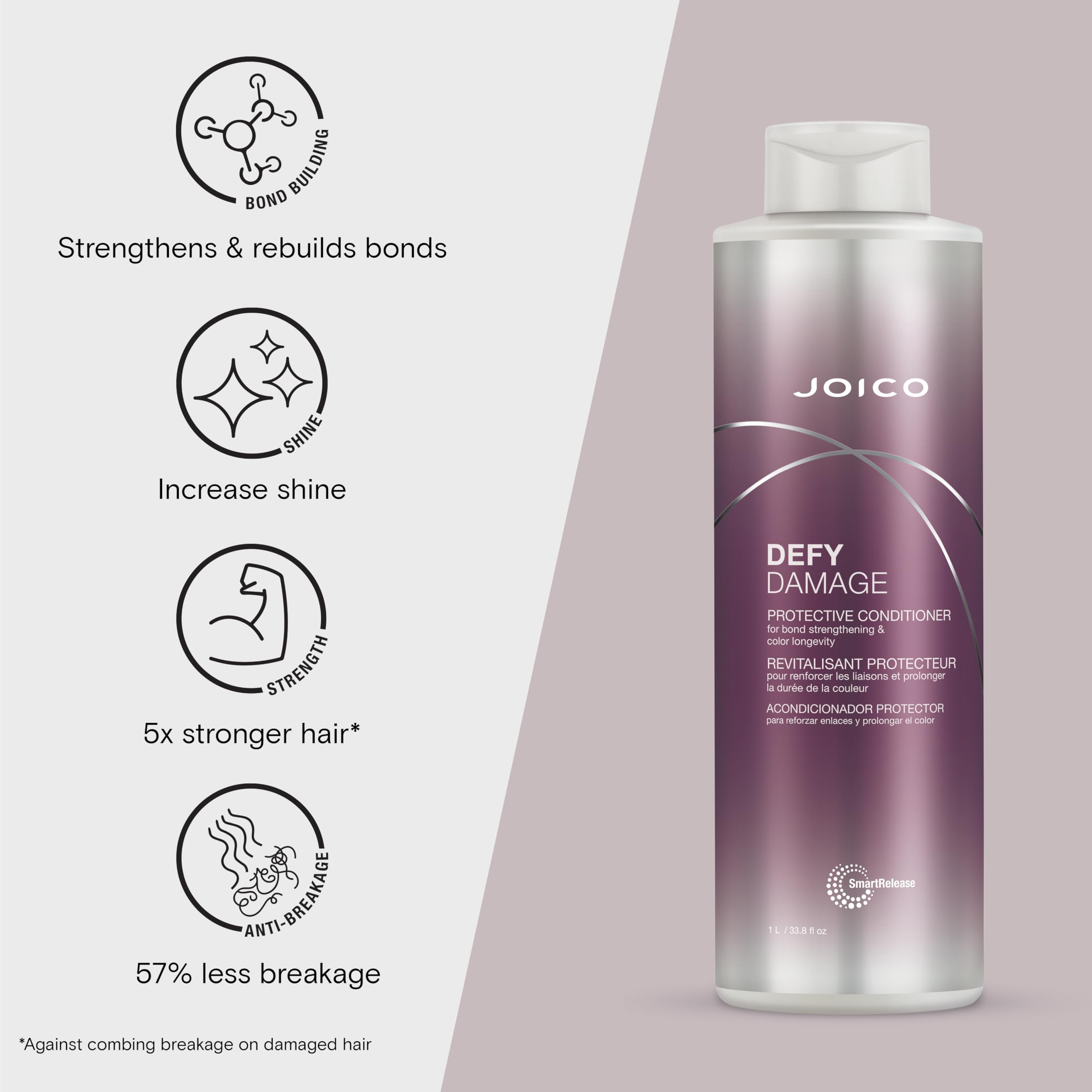Joico Defy Damage Conditioner close-up texture reveals creamy conditioning formula