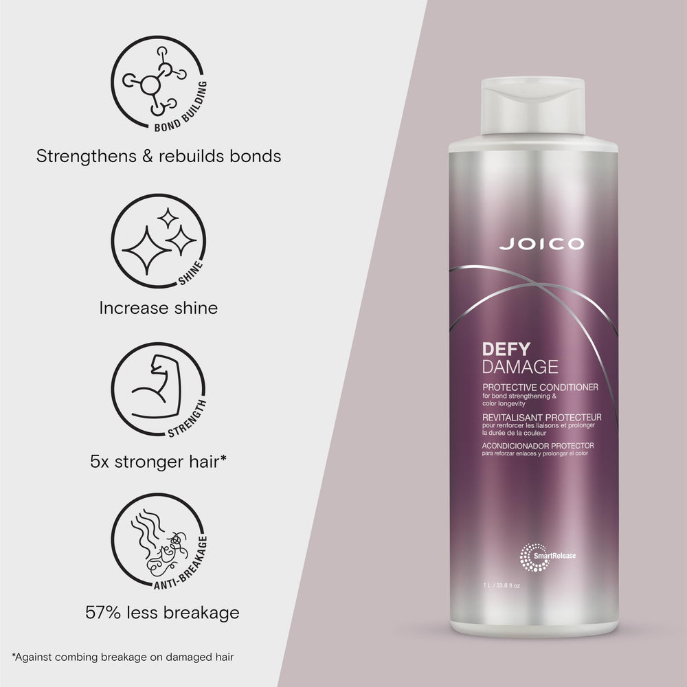 Joico Defy Damage Conditioner close-up texture reveals creamy conditioning formula