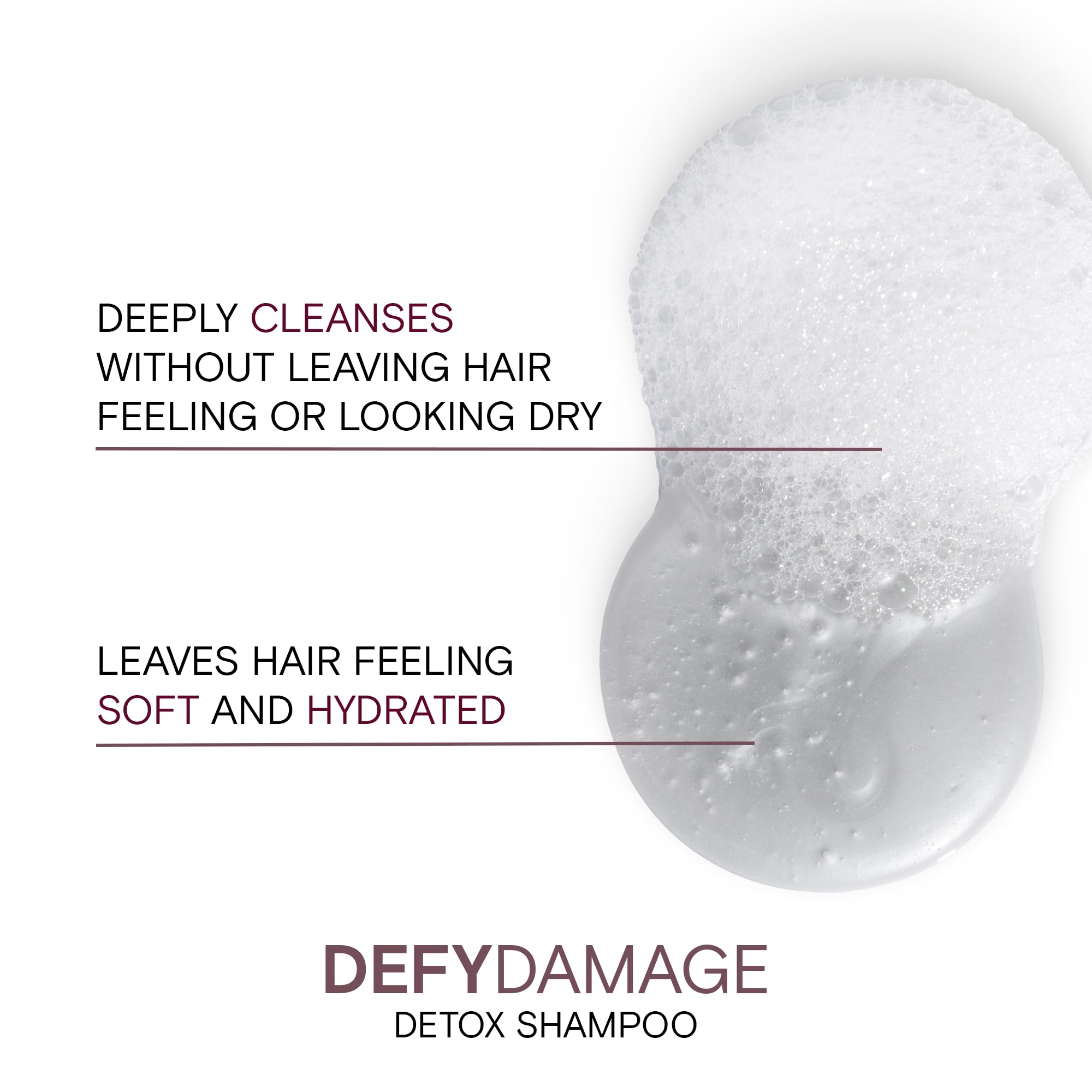 Joico Defy Damage Detox Shampoo vegan protein for hair strengthening.