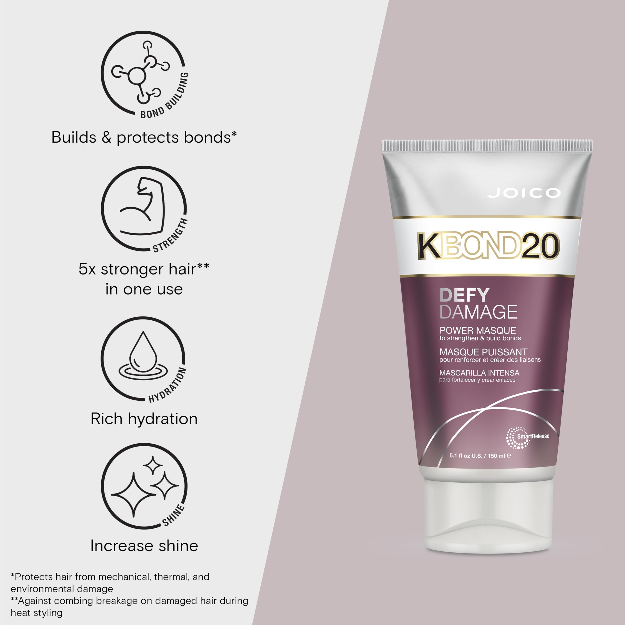 Detangling action with Joico KBOND20 masque during wash.