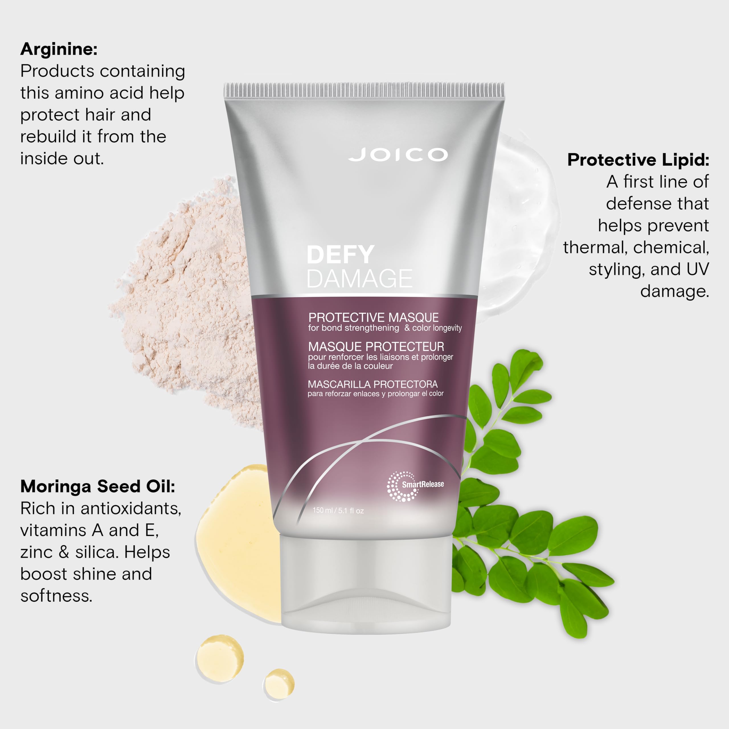 Joico Defy Damage Masque after use showing softer, shinier hair.