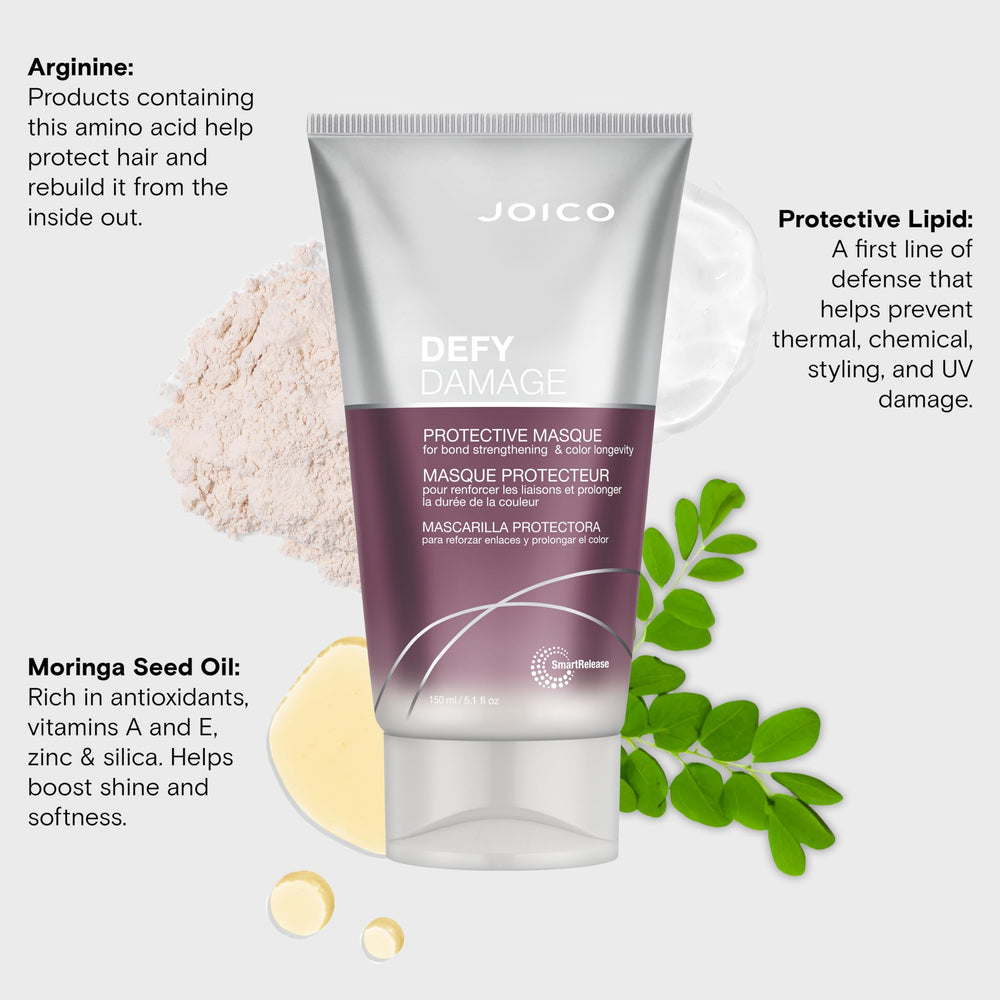Joico Defy Damage Masque after use showing softer, shinier hair.