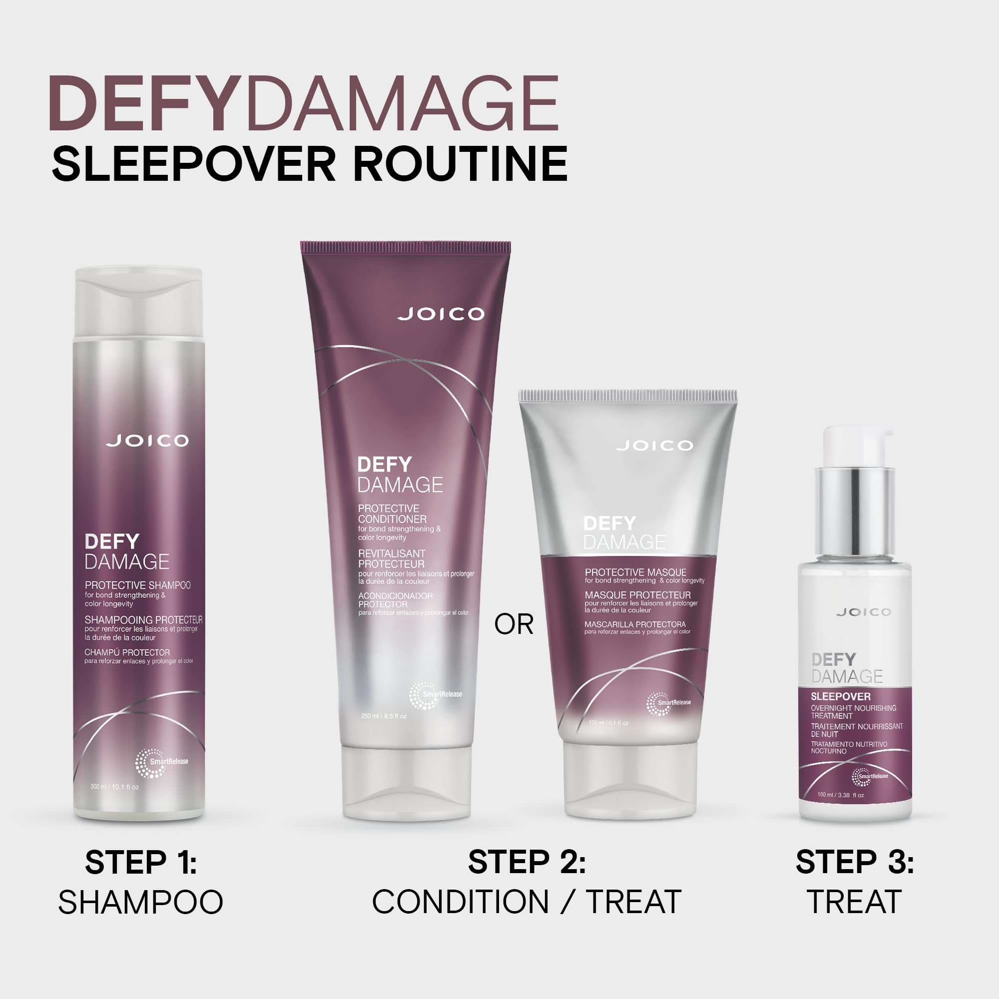 Joico Defy Damage Sleepover bottle cap focus