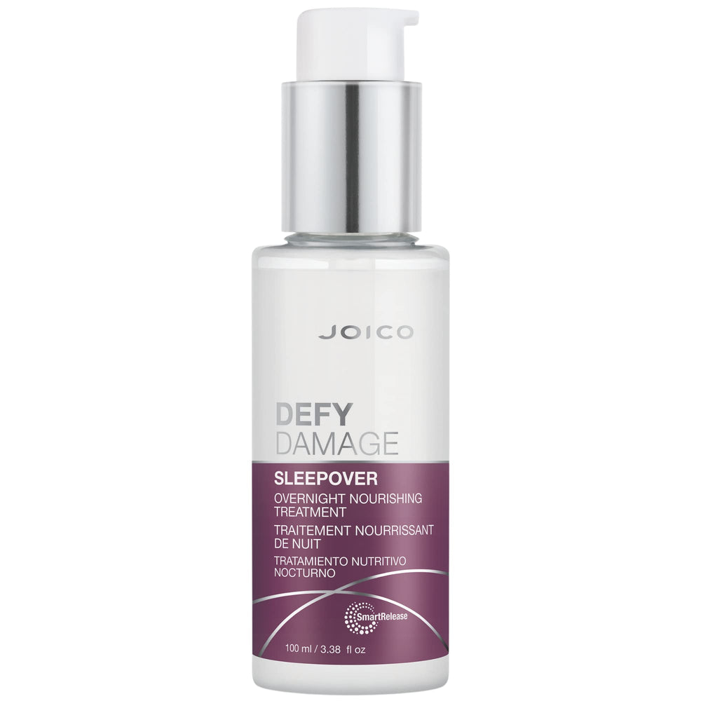 Joico Defy Damage Sleepover bottle highlights no-rinse overnight nourishment