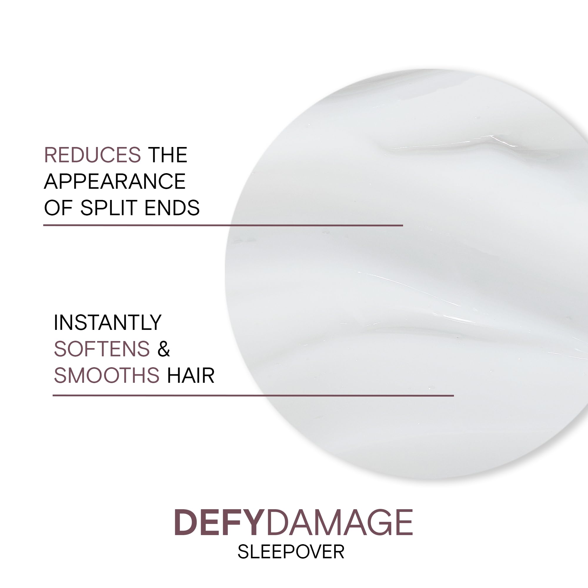 Joico Defy Damage Sleepover shine close-up highlights luminous, healthy-looking strands