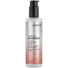 Joico Dream Blowout Cream bottle closeup for easy heat-protected styling.