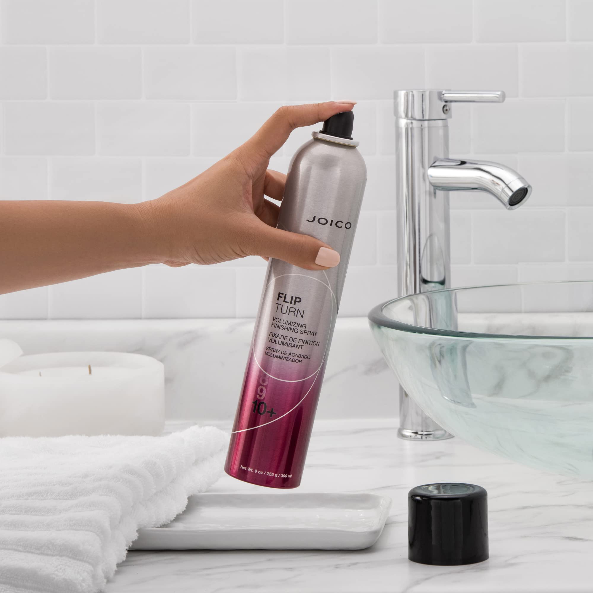 Joico Flip Turn, protección contra la humedad para fijación duradera.