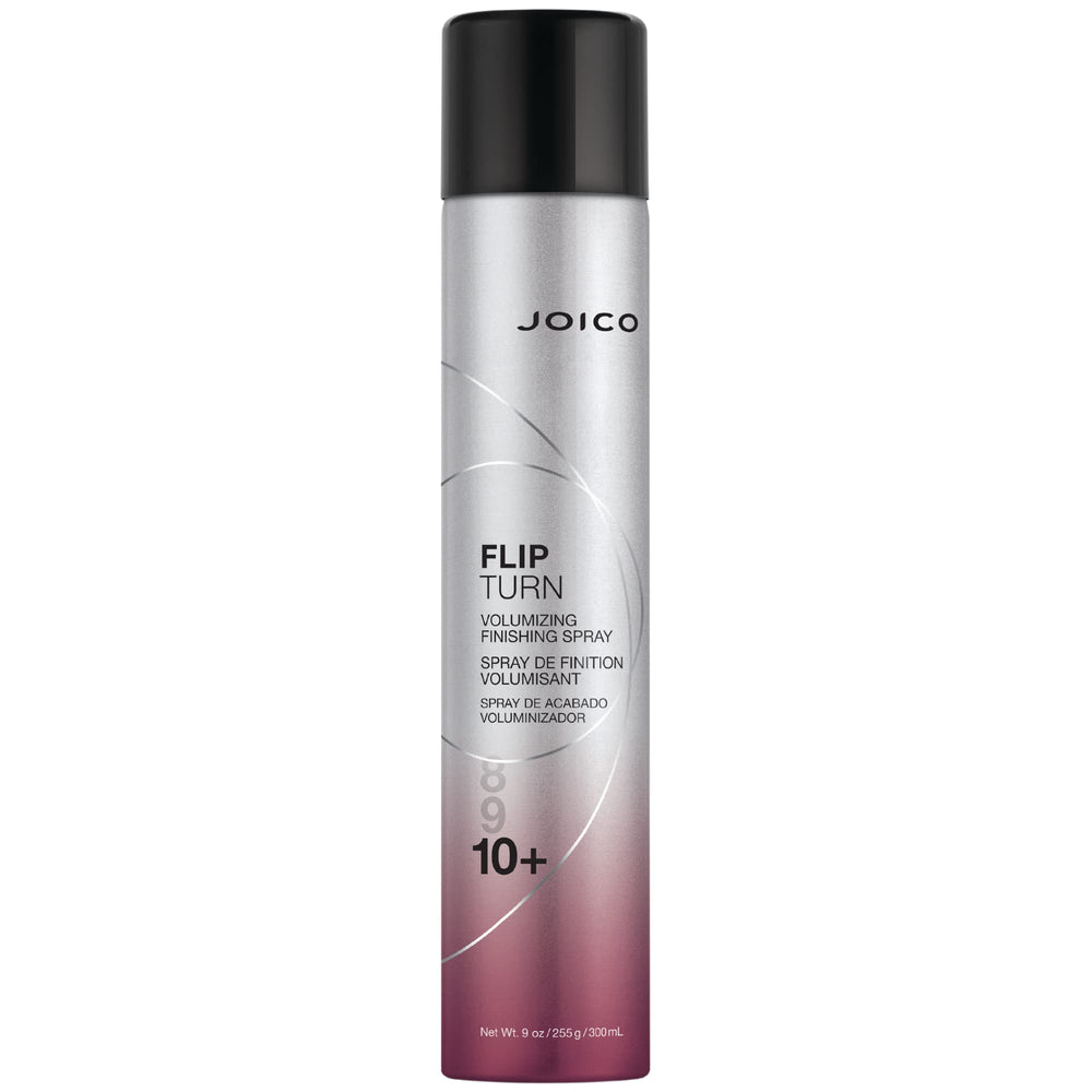 Joico Flip Turn, spray invertido para volumen intenso y estilo sin esfuerzo.