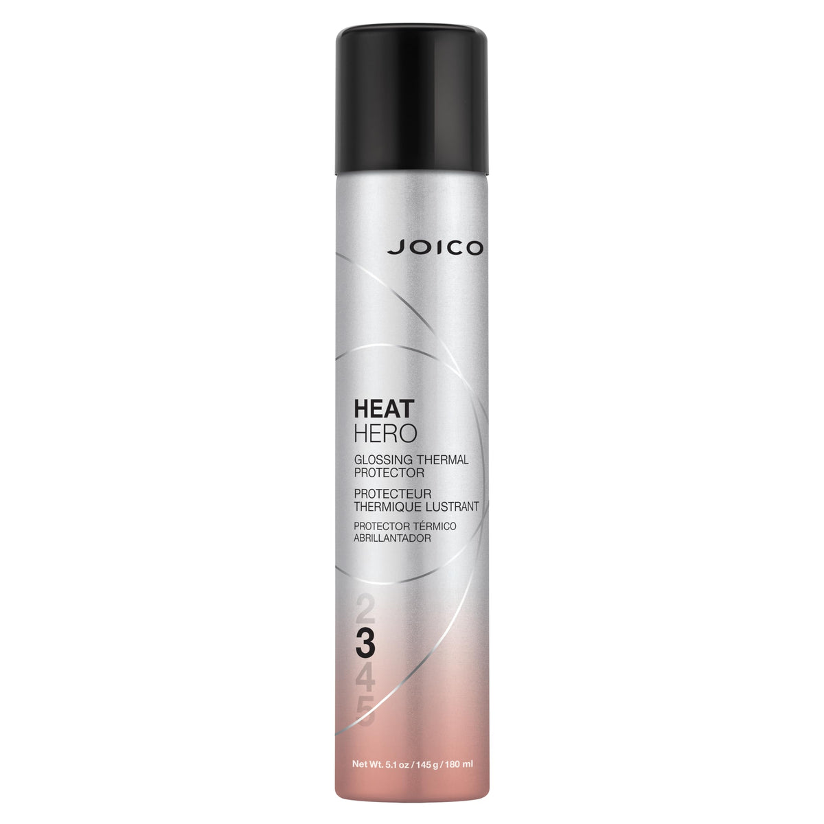 Joico Heat Hero glossing thermal protector bottle with spray for heat damage protection.