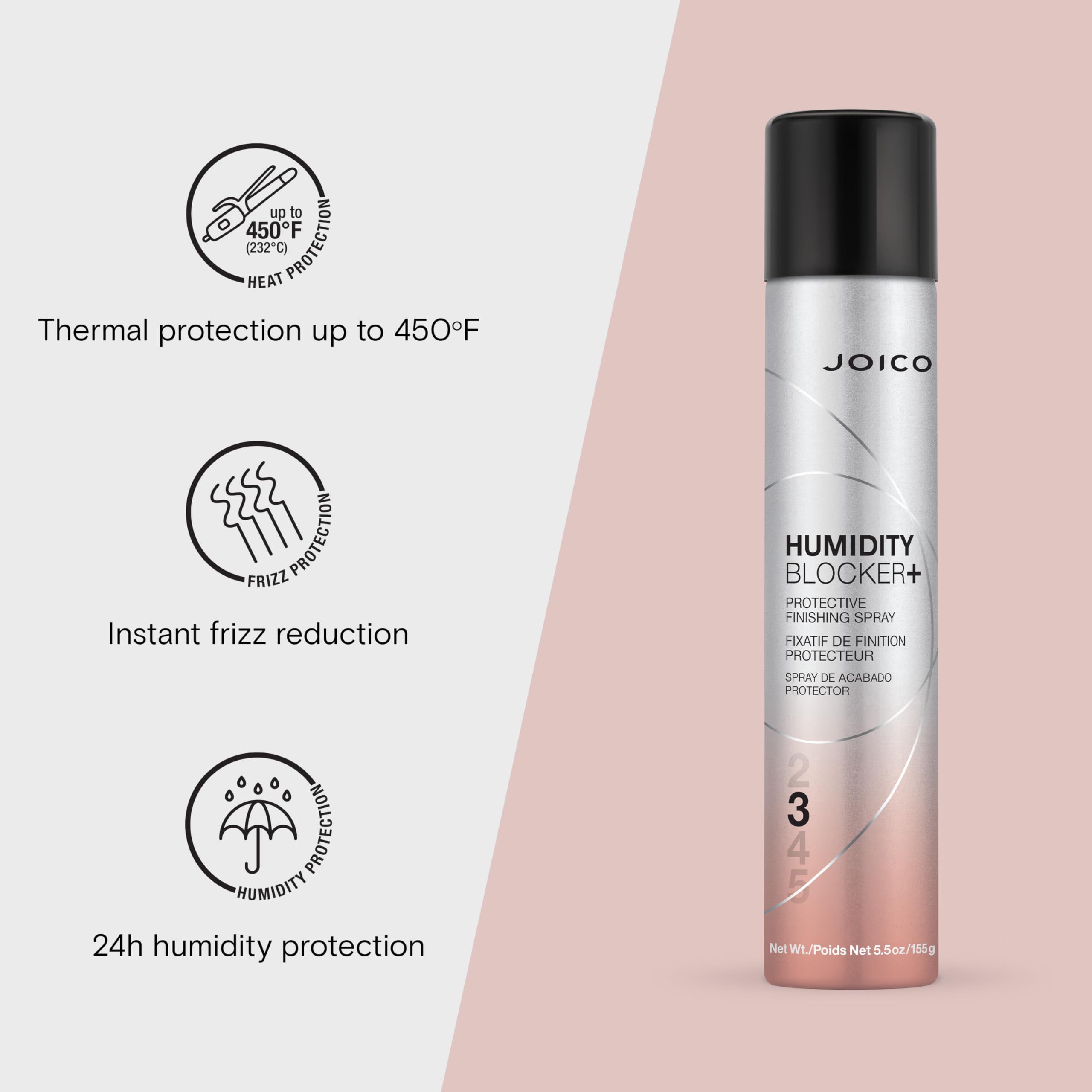 Joico Humidity Blocker on-hair shine after use.