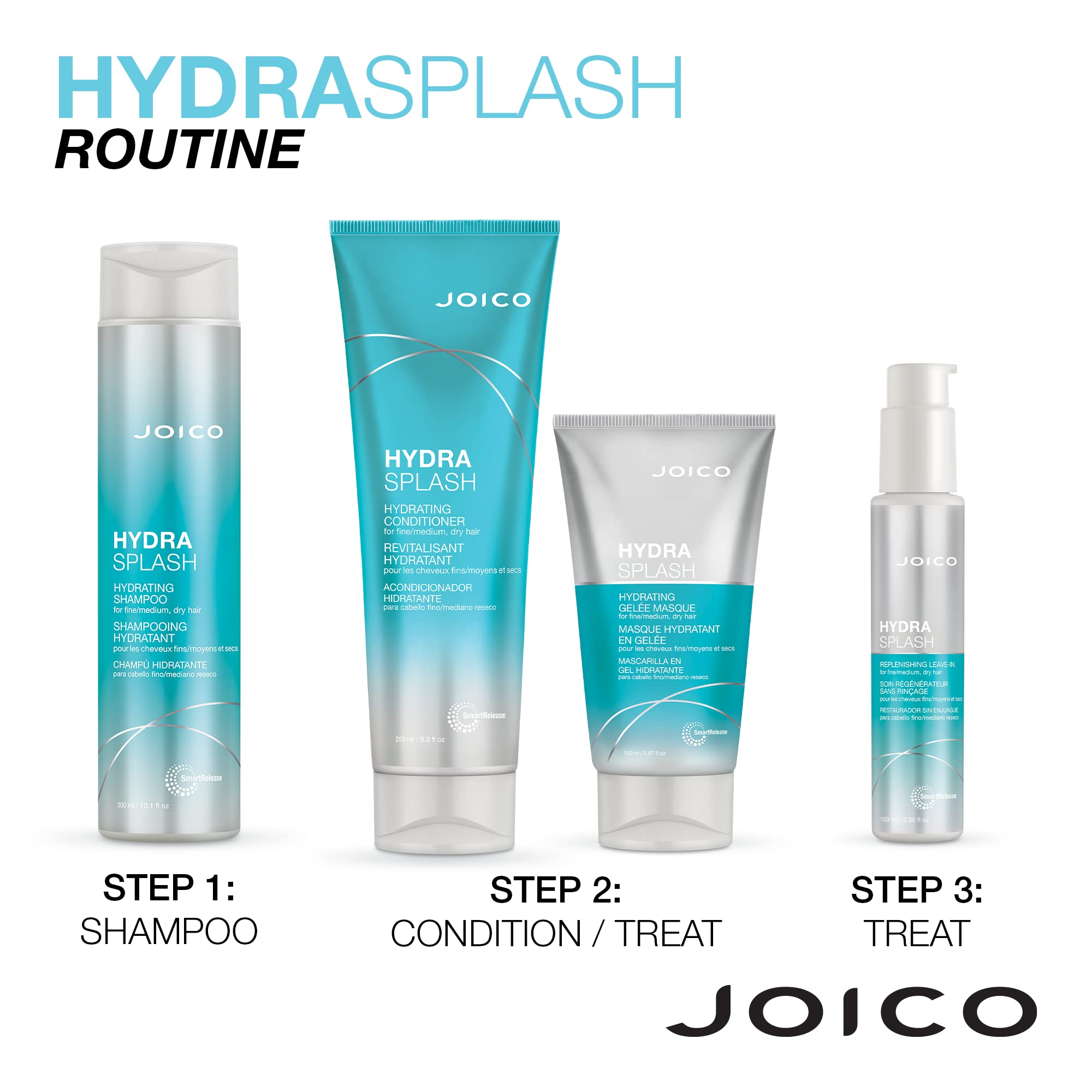 Joico Hydrasplash styled hair with beachy texture and breathable softness