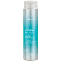 Joico HydraSplash bottle close-up; a hydrating wash for fine hair.