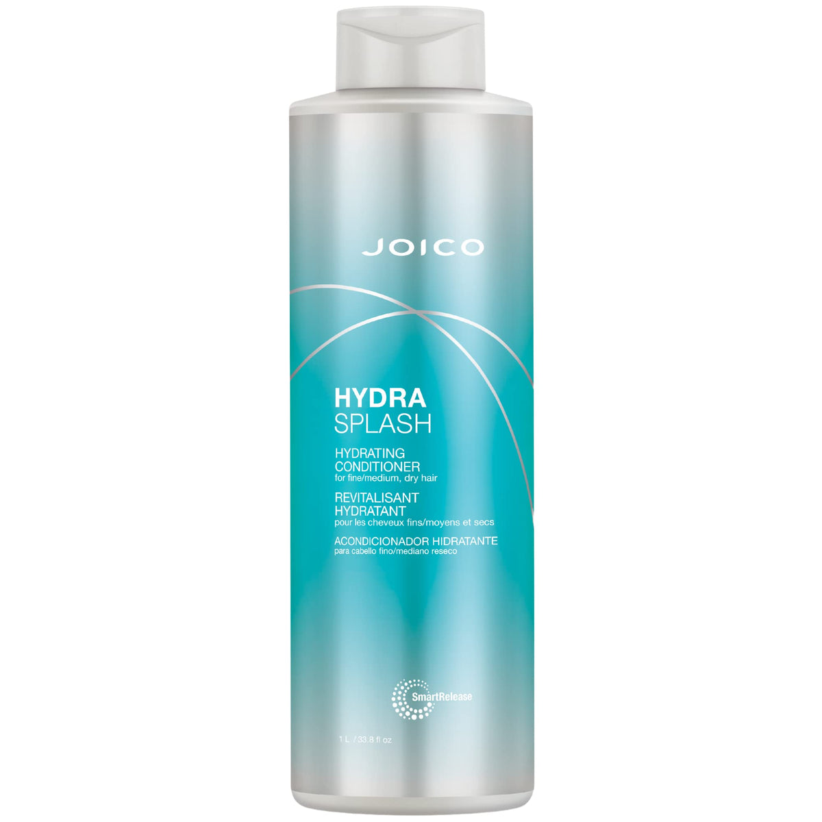 Joico HydraSplash bottle front showing lightweight hydration for fine hair