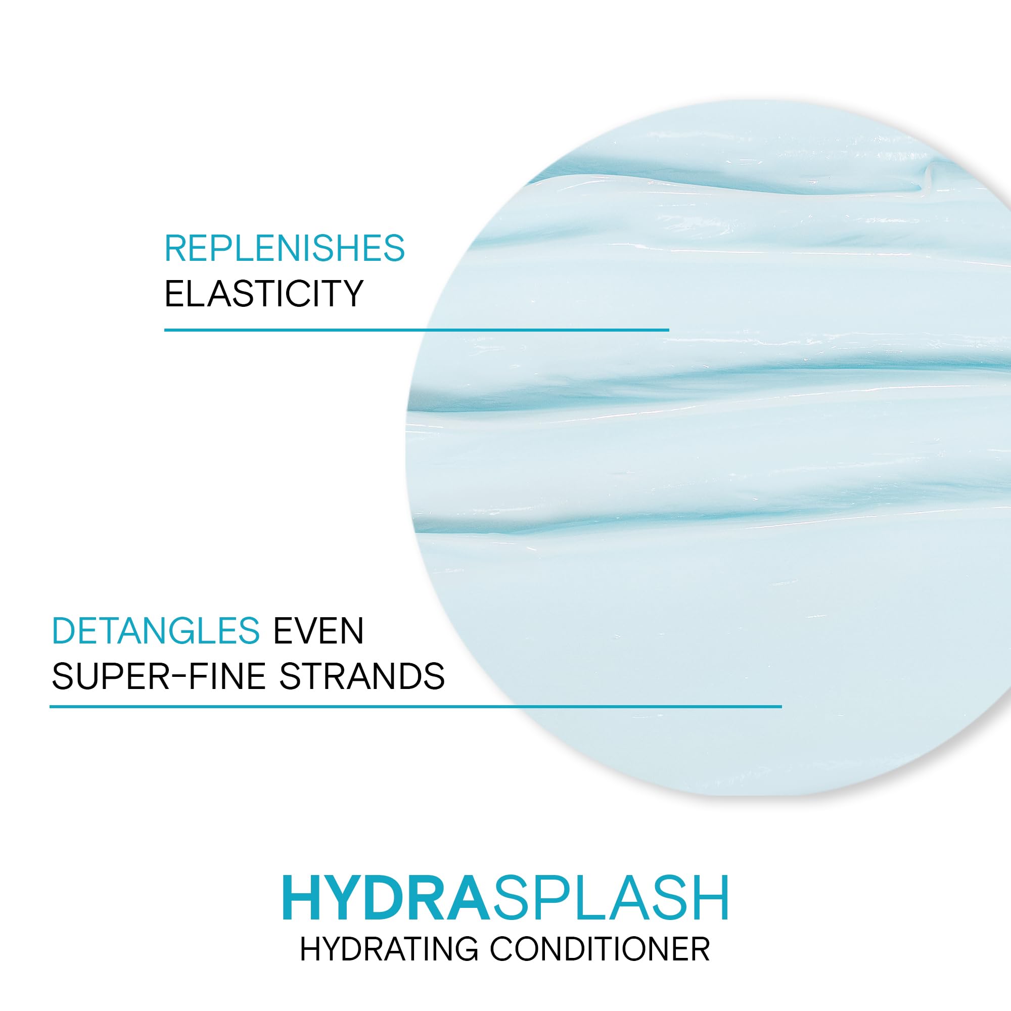 Joico HydraSplash lightweight texture image highlights non-weighty moisture for daily styling