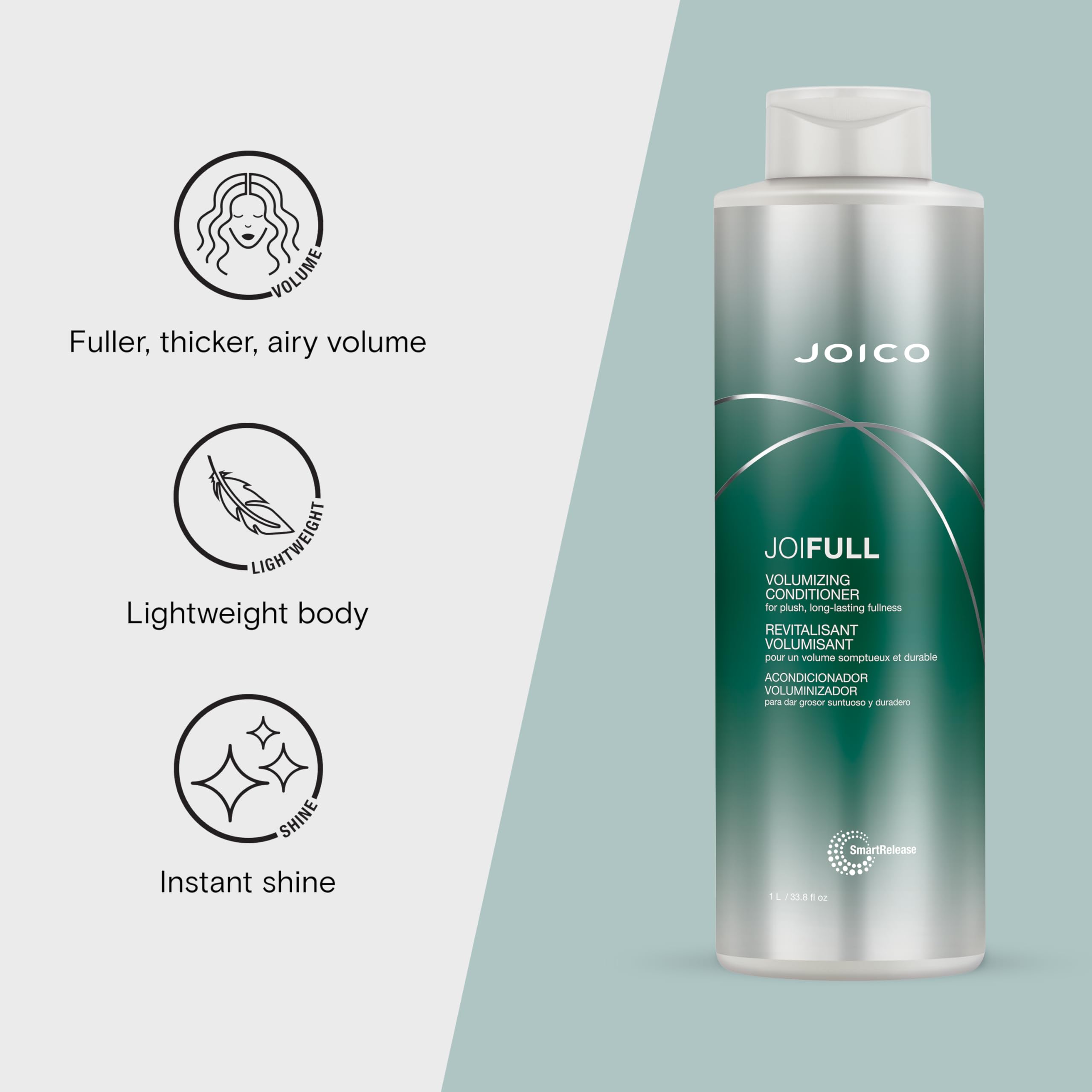 Joico JoiFULL bamboo extract ingredient display for strength and lift.