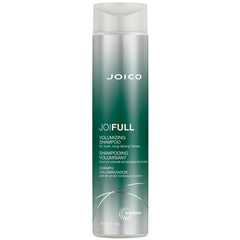 Joico JoiFULL bottle pour demonstrates gentle cleansing for fine hair.