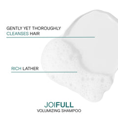 Joico JoiFULL rice protein boost indicating stronger, fuller-feeling strands
