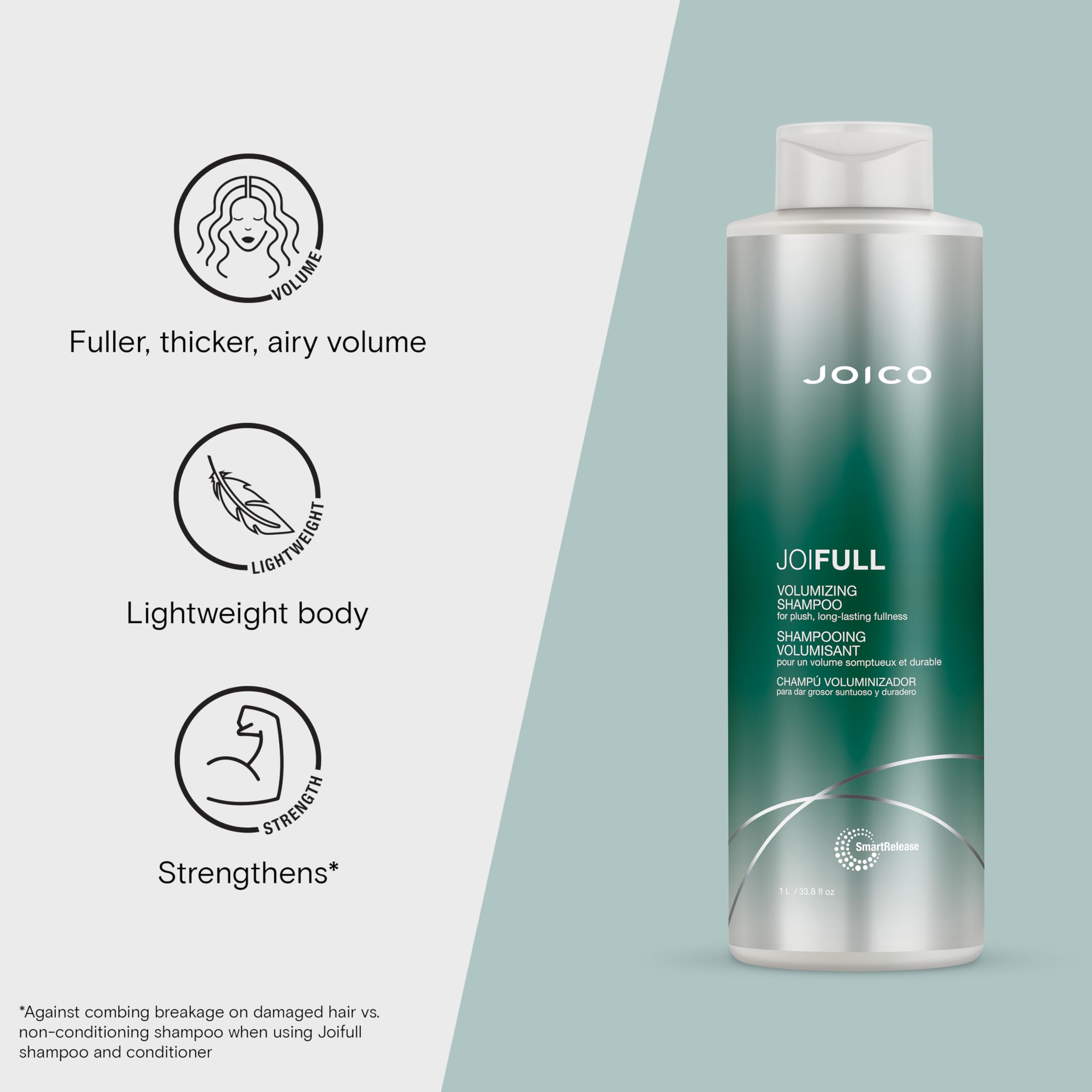 Joico JoiFULL rich lather demonstrates gentle cleansing and lift for fine hair