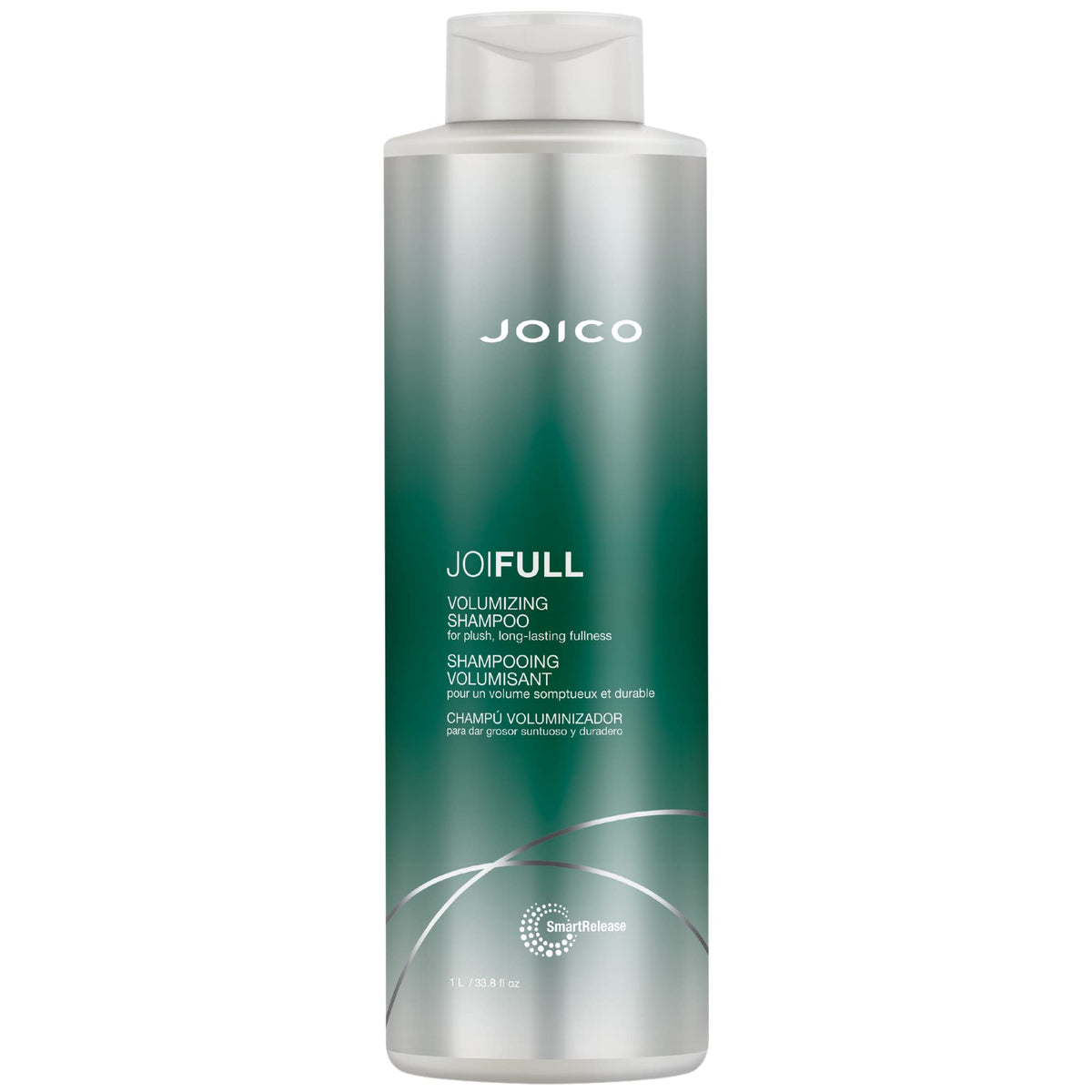 Joico JoiFULL volumizing shampoo bottle front showing added body and fullness