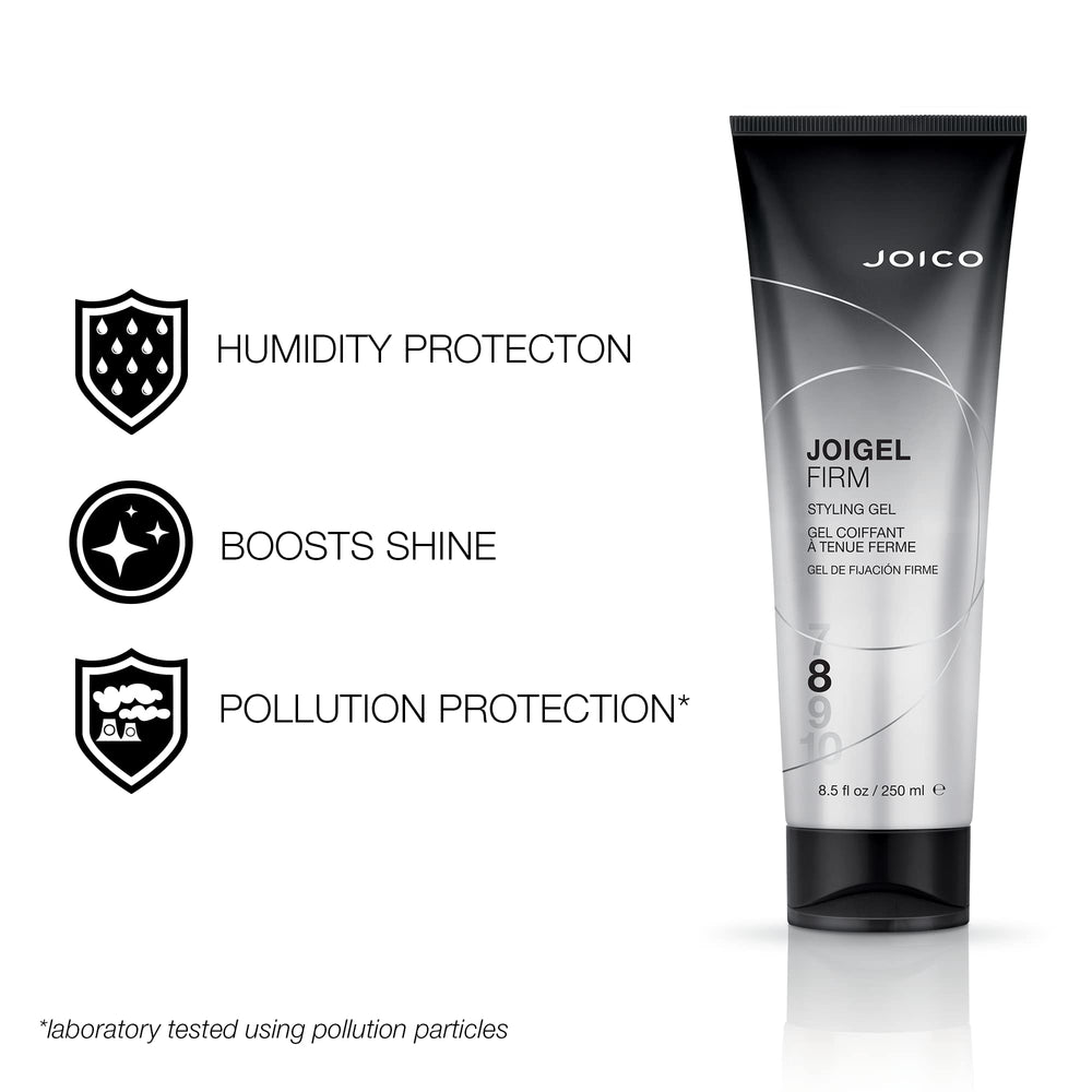 Joico JoiGel firm styling gel being applied for textured, controlled styling